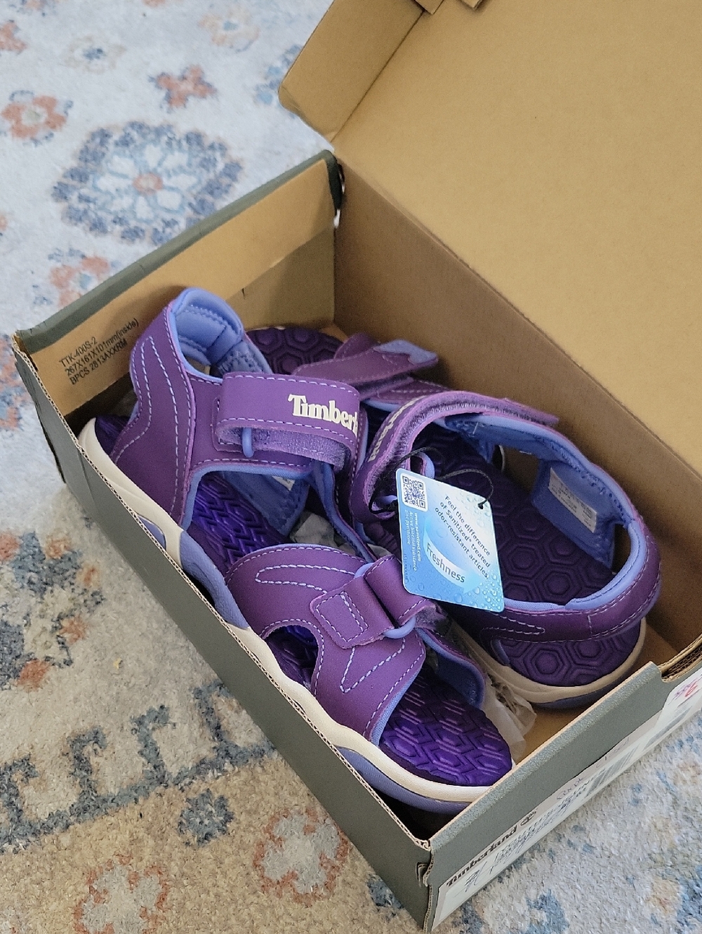 Timberland Purple Adjustable Sport Sandals